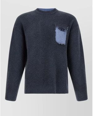 DIESEL Ribbed Wool Jumper - Blue