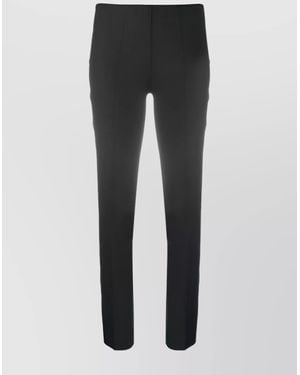 P.A.R.O.S.H. Wool Mid-Rise Slim-Fit Cropped Tailored Trousers - Black