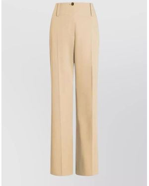 Patou High-Rise Wide-Leg Pants - Natural