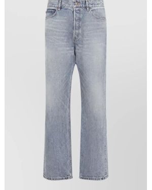 Celine Denim Straight-Leg Jeans - Gray
