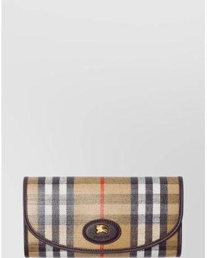 Burberry Continental Wallet Featuring Check Design - Multicolour