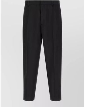 Jil Sander Tailored Pants 06 Front Pleats Pockets - Black