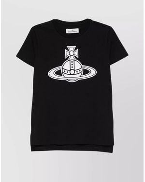 Vivienne Westwood Graphic Print Crew Neck Short Sleeve Top - Black
