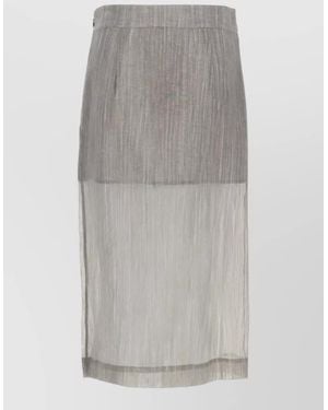 THE GARMENT High Waist Midi Skirt Delphi Wrap - Gray