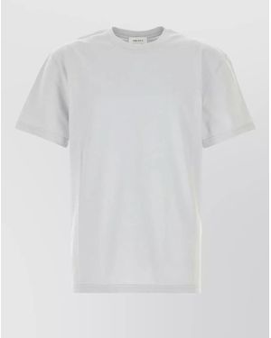 McQueen Cotton Crew Neck Short Sleeve T Shirt - White