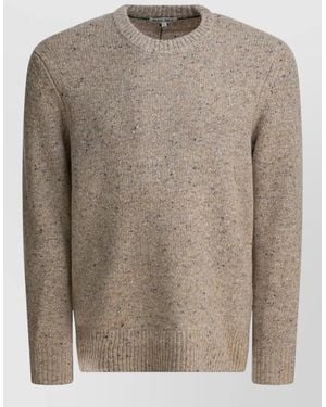 Alex Mill Donegal Wool Crew Neck Knit Jumper - Brown