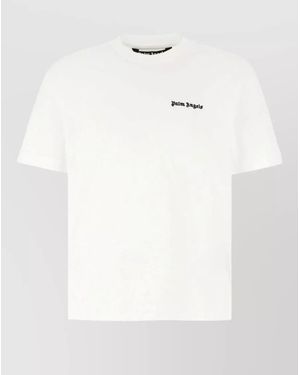 Palm Angels Cotton Crew Neck T Shirt Set - White