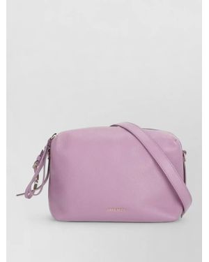 Coccinelle Leather Shoulder Bag Removable Adjustable Strap - Purple