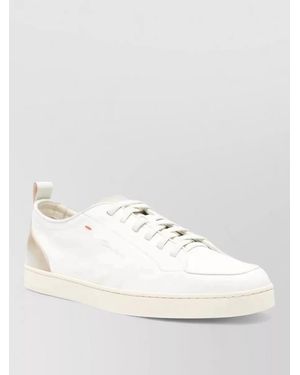 Santoni Montecarlo Trainers Round Toe Flat Sole - White