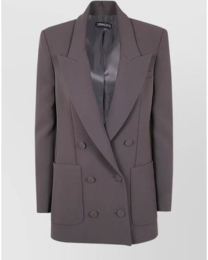 DR. HOPE Oversized Double Breasted Coat - Grey