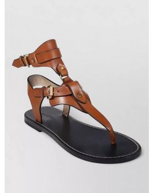 Isabel Marant Leather Slides - Blue