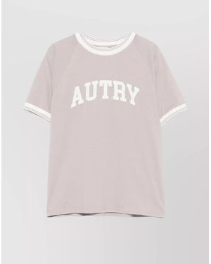 Autry Cotton Logo-Print Short-Sleeve T-Shirt - Pink