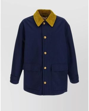Marni Cotton Regular-Fit Parka Jacket - Blue