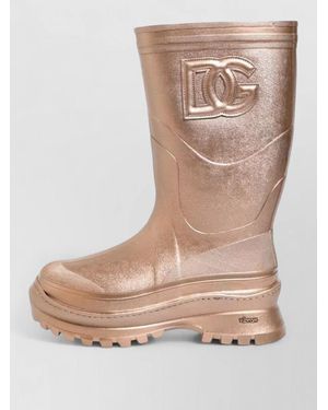 Dolce & Gabbana Rubber Rain Boots - Natural