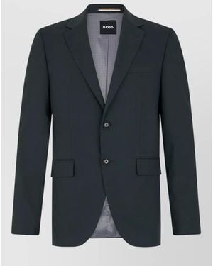 BOSS Single Breasted Tailored Jacket And Pants - Blue