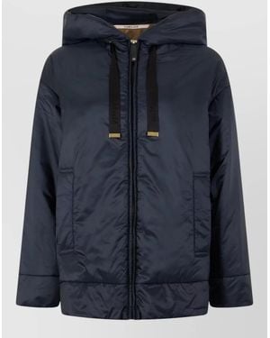 Max Mara Hooded Padded Jacket Polyester Polyamide - Blue