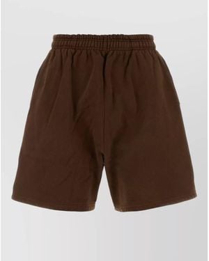 Entire studios Cotton Bermuda Shorts Knee Length Back Pocket - Brown
