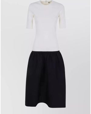 TOTEME Twinflower T-Shirt Knee Length Dress - White