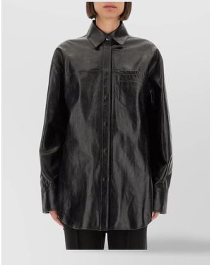 Sportmax Lamb Leather Shirt - Grey