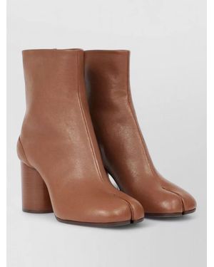 Maison Margiela Leather Tabi Ankle Boots - Brown