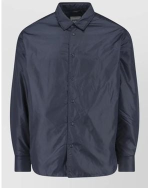 Aspesi Collared Jacket Long Sleeves Side Pocket - Blue
