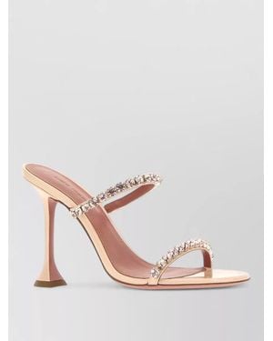 AMINA MUADDI Leather Mules - Pink