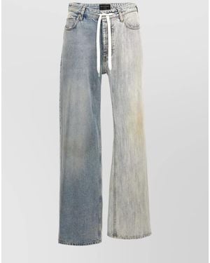 Balenciaga Denim Wide-Leg Jeans - White