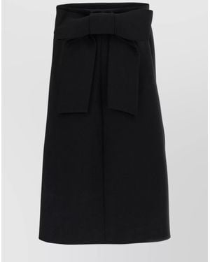 Moschino 'Bowtie' High Waist Midi Dress - Black