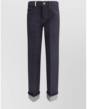 Burberry Denim Mid-Rise Straight-Leg Jeans - Blue