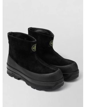 Stone Island Suede Ankle Boots - Black