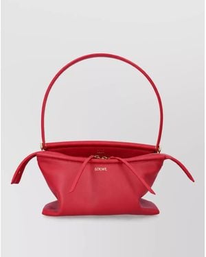 Loewe Leather Whisker Small Shoulder Bag - Red