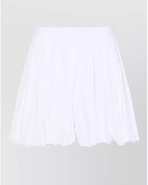 Jil Sander Cotton High-Rise Voluminous Tailored Bermuda Shorts - White