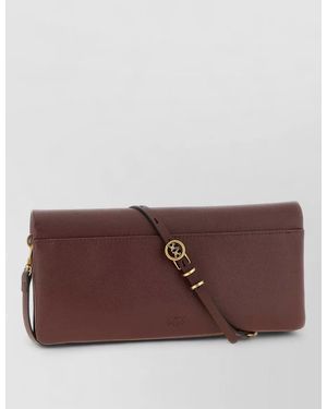 Pinko Love Bag Click Medium Leather Crossbody Bag - Brown