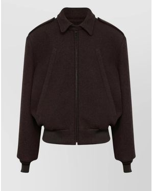 MM6 by Maison Margiela Sports Jacket With Epaulettes And Ribbed Cuffs - Black