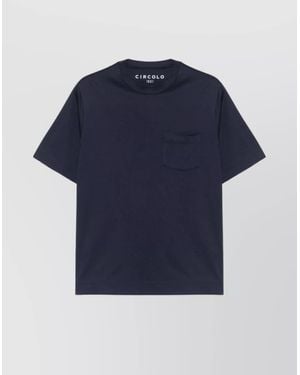 Circolo 1901 Cotton Crew Neck Short Sleeve T-Shirt - Blue