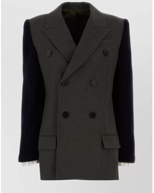 Jean Paul Gaultier The Bi-Material Suit Jacket - Black