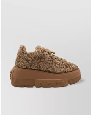 スニーカー Casadei Brown Leather Sneakers CASADEI Platform Sneakers NEXUS SENALESVAL in brown