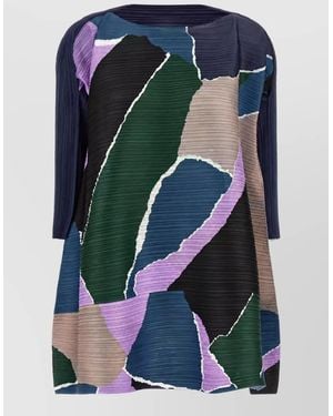 Pleats Please Issey Miyake Pleated Blouse - Blue
