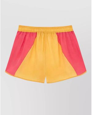 Saint Laurent Colour Block Tailored Shorts Modern Cut - Pink