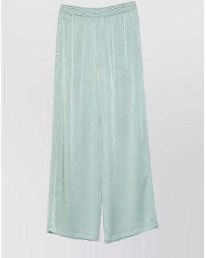 Fabiana Filippi Satin Wide-Leg Trousers - Green