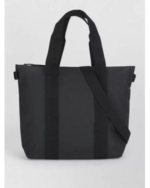 Rains Waterproof Tote Bag Rectangular Shoulder Strap - Black