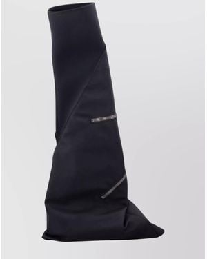 Rick Owens High Shaft Pointed Toe Cargo Boots - Blue