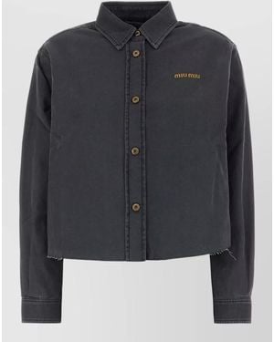 Miu Miu Denim Cotton Shirt - Black