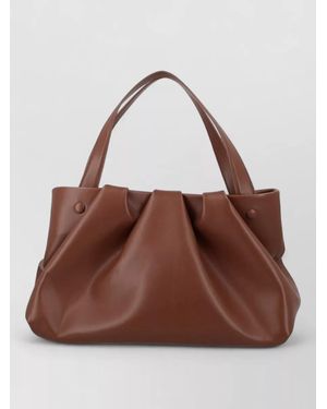 THEMOIRÈ Shoulder Bag Pleated Design Double Handles - Brown