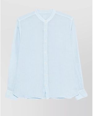 120% Lino Linen Slim-Fit Shirt - Blue