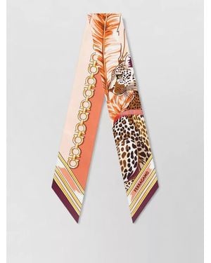 Ferragamo Silk Bandeau Felindra Print Gancini Reversible - White
