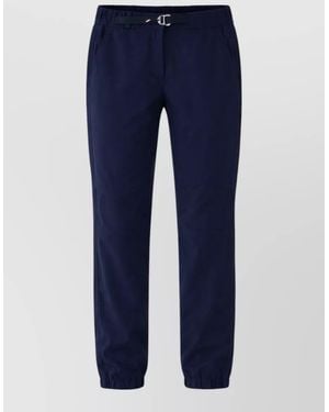 Moncler Regular-Fit Belted Pants - Blue