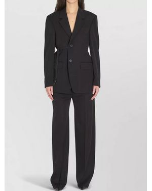 Balenciaga Wool Wrap Blazer - Black