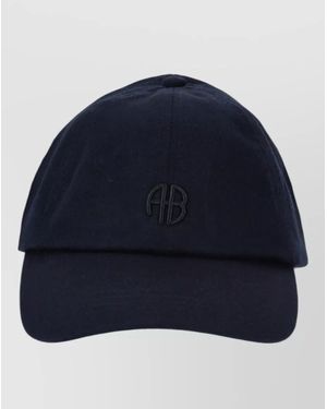 Anine Bing Jeremy Wool Baseball Cap Curved Brim - Blue