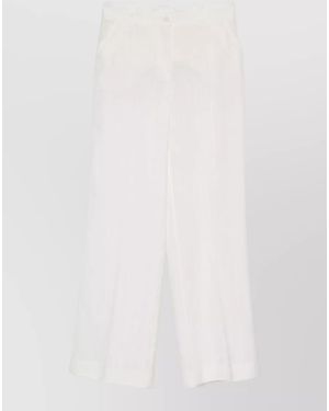 P.A.R.O.S.H. Wide-Leg Trousers - White